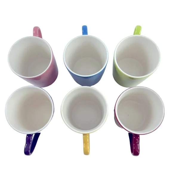 Porcelain Demitasse Espresso set of 6 cups and saucers; Like new - Picture 4 of 8